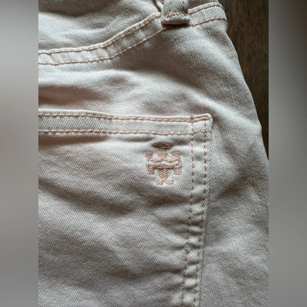 Tory Burch Mara Cropped Stretchy Jeans-Ballet Pink